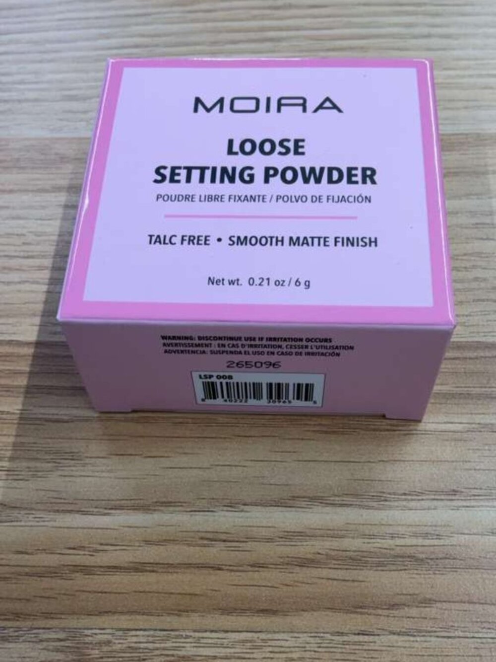 Moira Loose Setting Powder LSP 006 Talc Free Smooth Matte Finish 0.21 oz